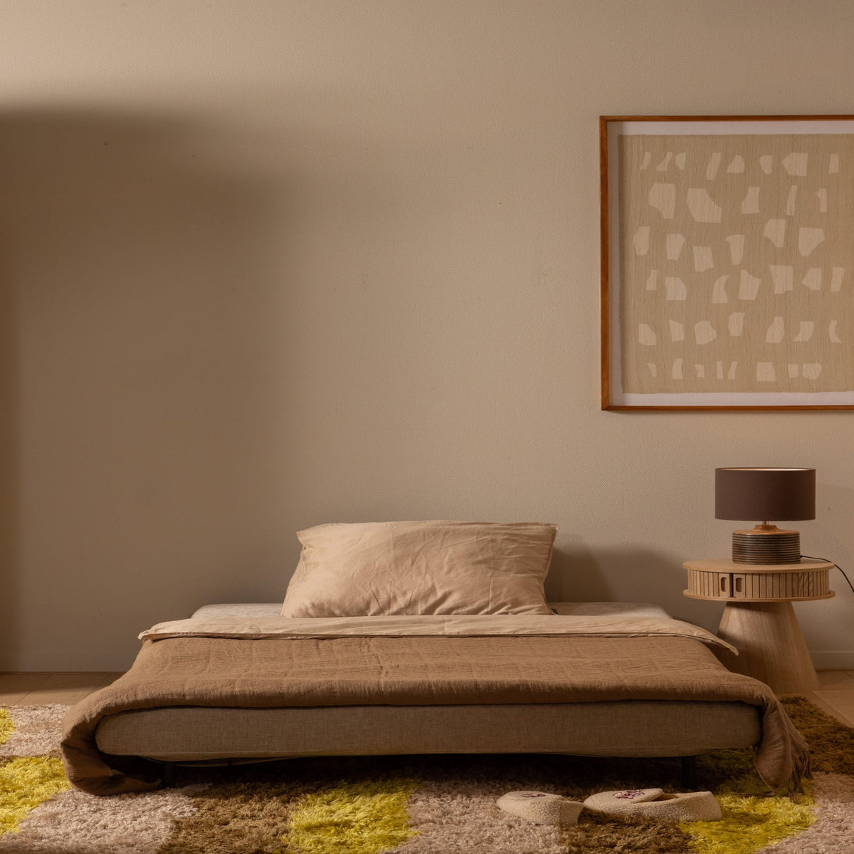 Xem 1 Persoons Slaapbank Velvet Naturel
