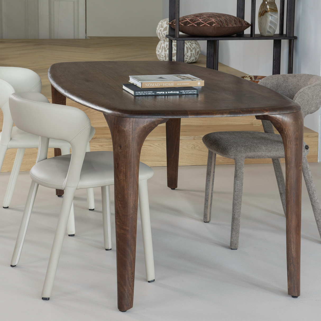 Fiore Eettafel Mango Hout Donkerbruin 190x95 Cm