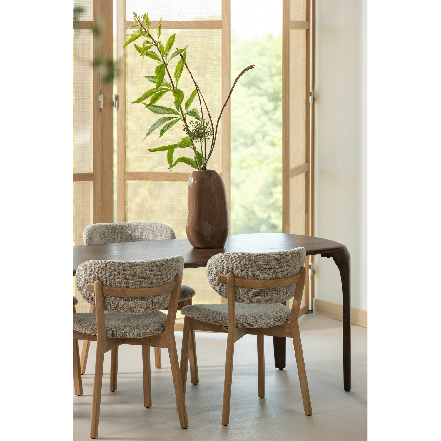 Fiore Eettafel Mango Hout Donkerbruin 230x95 Cm