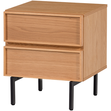 Tours Ladekast/Nachtkastje 2 Lades Melamine/Mdf Naturel van WOOOD – Luxe comfort op maat van PureWonen. Vraag naar de beste prijs.