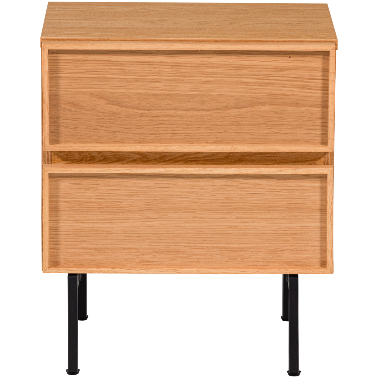 Tours Ladekast/Nachtkastje 2 Lades Melamine/Mdf Naturel