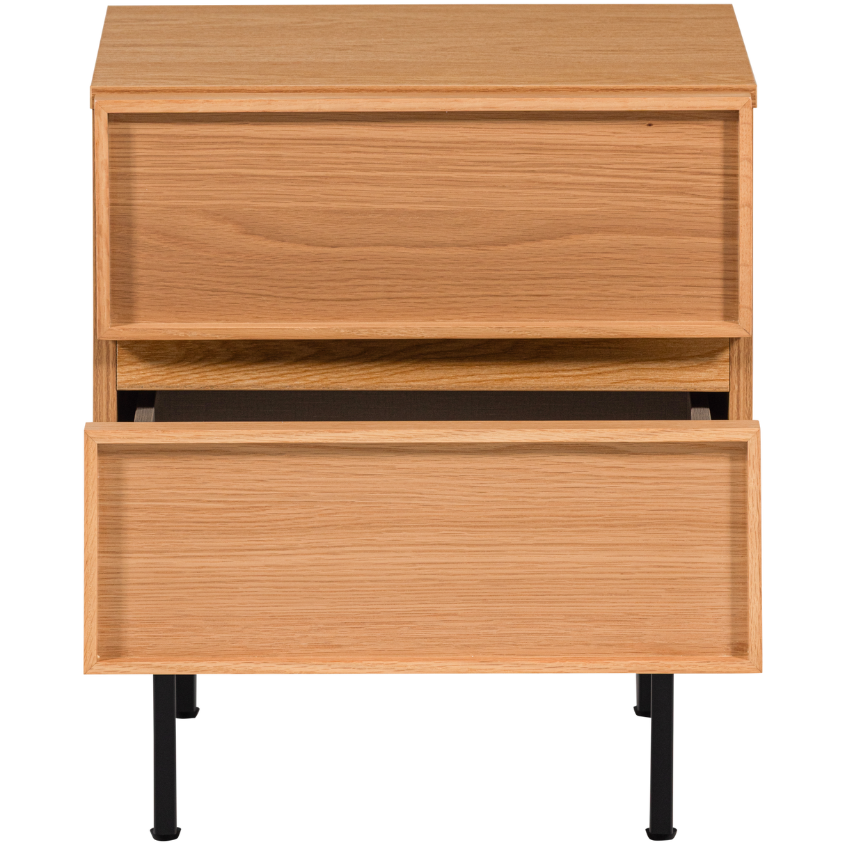 Tours Ladekast/Nachtkastje 2 Lades Melamine/Mdf Naturel