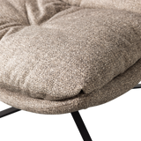 Arve Draaifauteuil Bedrukte Stof Naturel Melange