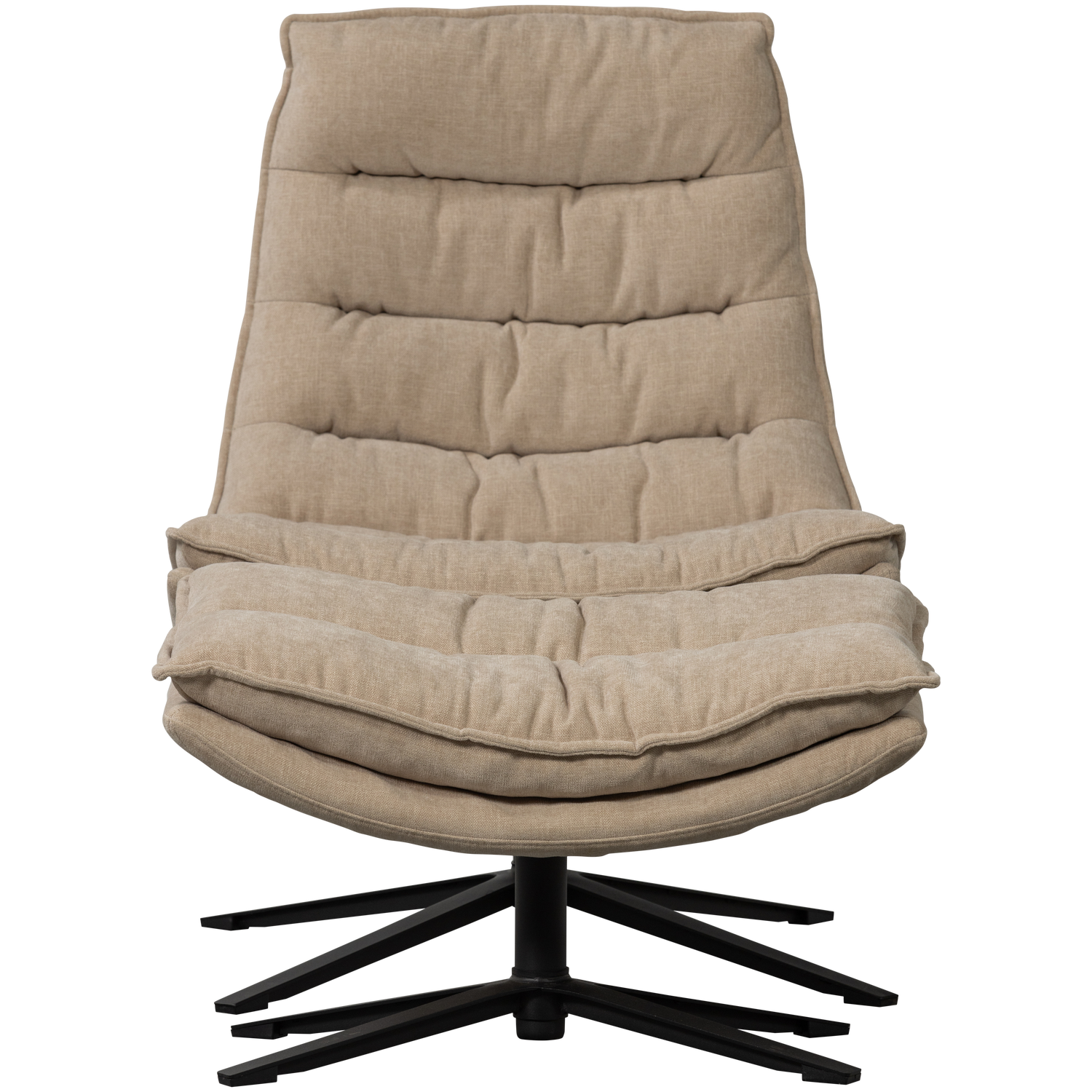 Kube Draaifauteuil Met Hocker Naturel