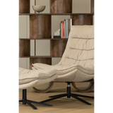 Kube Draaifauteuil Met Hocker Naturel