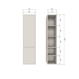 Meggy Smalle Opbergkast 55 Cm Grenen Dust [Fsc]