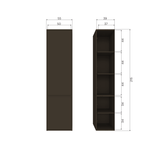 Meggy Smalle Opbergkast 55 Cm Grenen Middenbruin [Fsc]