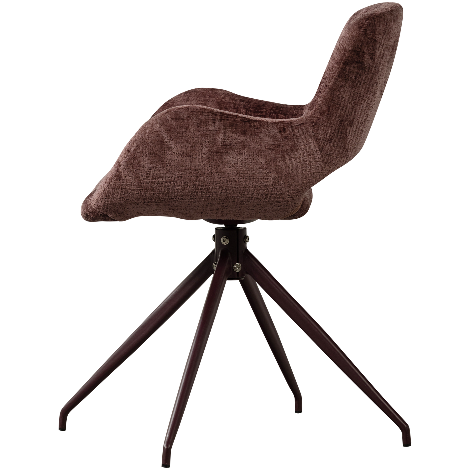 Eliva Eetkamerstoel Structure Velvet Paars Set Van 2