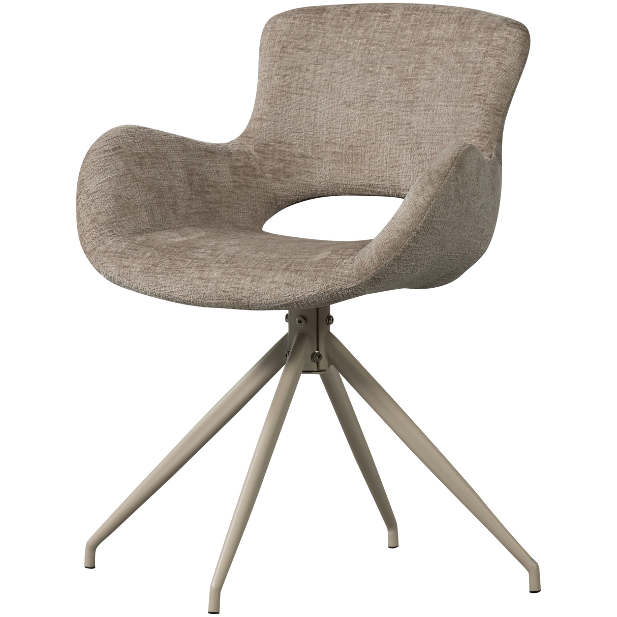 Eliva Eetkamerstoel Structure Velvet Zand Set Van 2