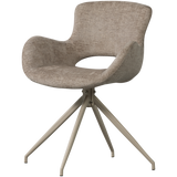 Eliva Eetkamerstoel Structure Velvet Zand Set Van 2