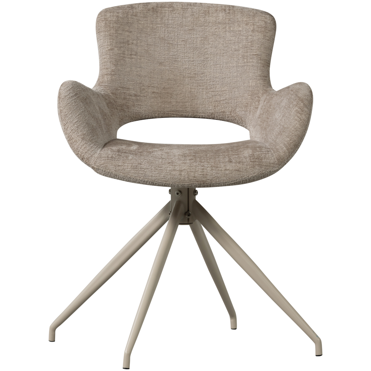 Eliva Eetkamerstoel Structure Velvet Zand Set Van 2