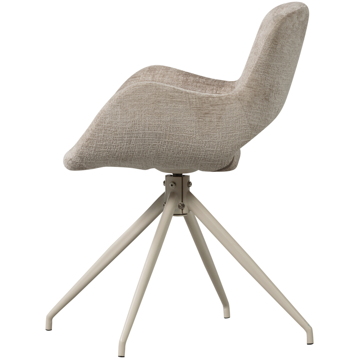 Eliva Eetkamerstoel Structure Velvet Zand Set Van 2