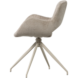 Eliva Eetkamerstoel Structure Velvet Zand Set Van 2