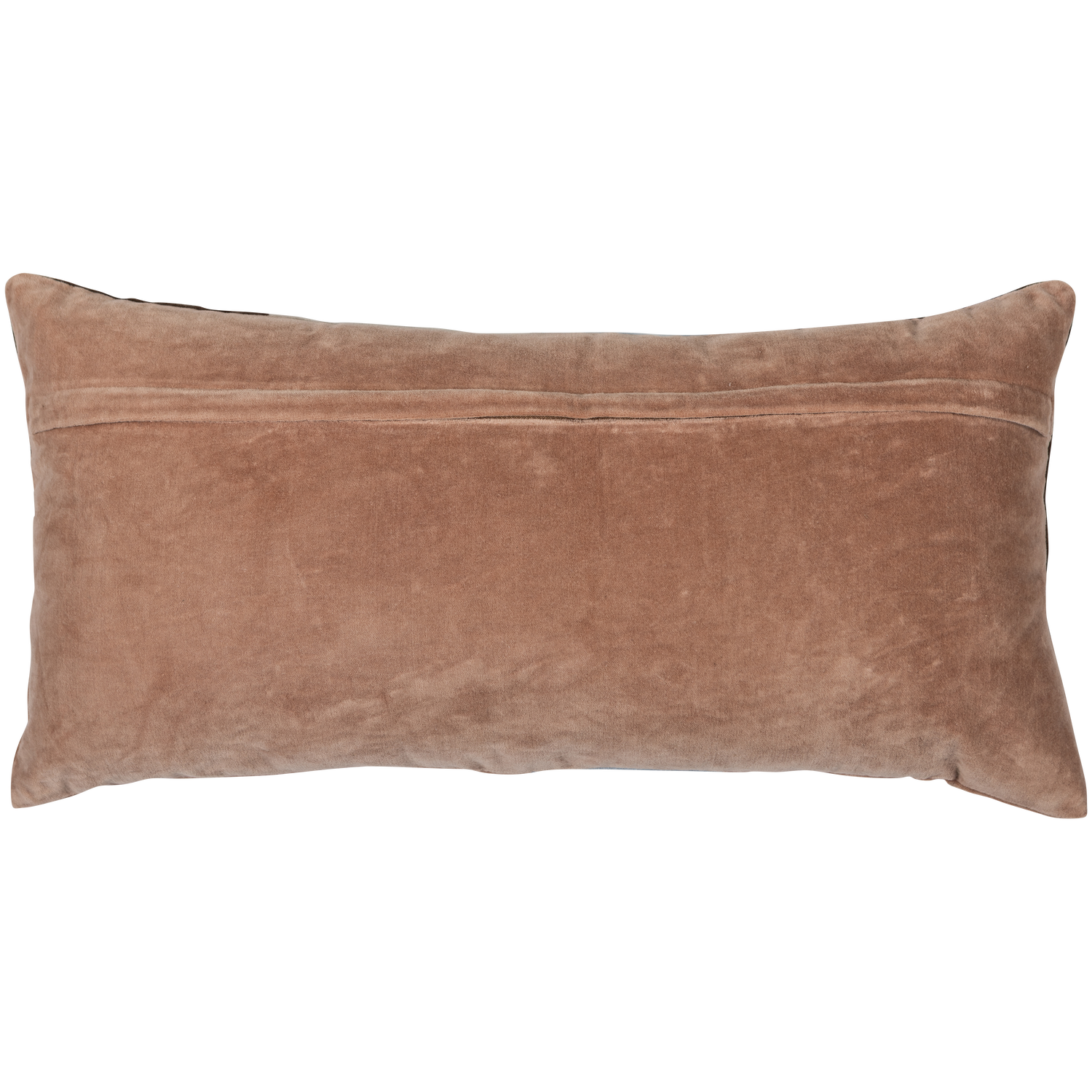 Laon Kussens Velvet Naturel/Blauw Set Van 3