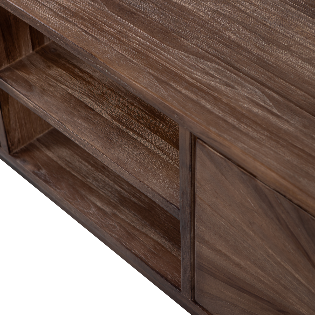 Sun Tv Meubel Met Open Vak Recycled Teak Bruin