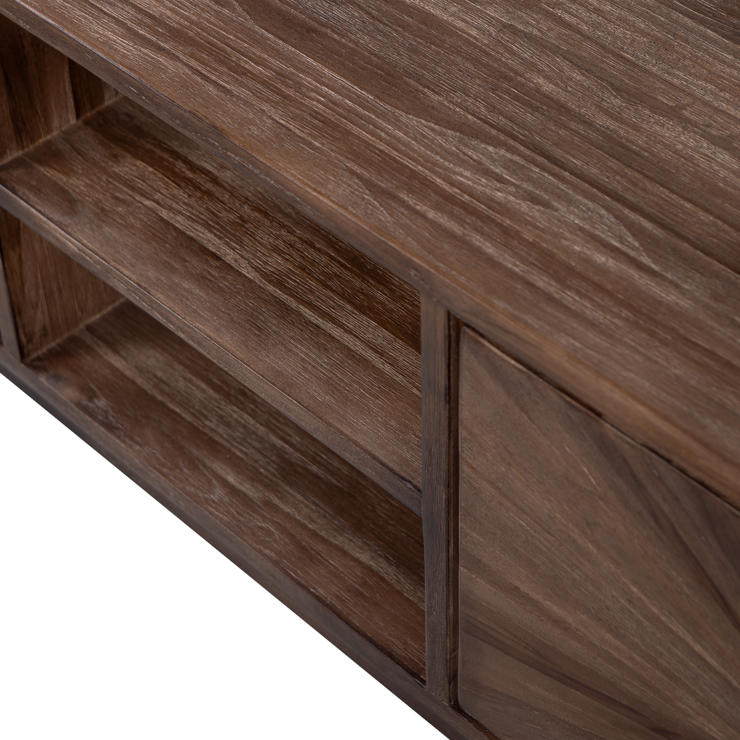 Sun Tv Meubel Met Open Vak Recycled Teak Bruin