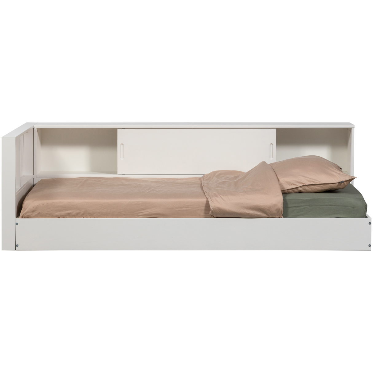 Carter Hoekbed Links/Rechts Grenen Wit [Fsc]