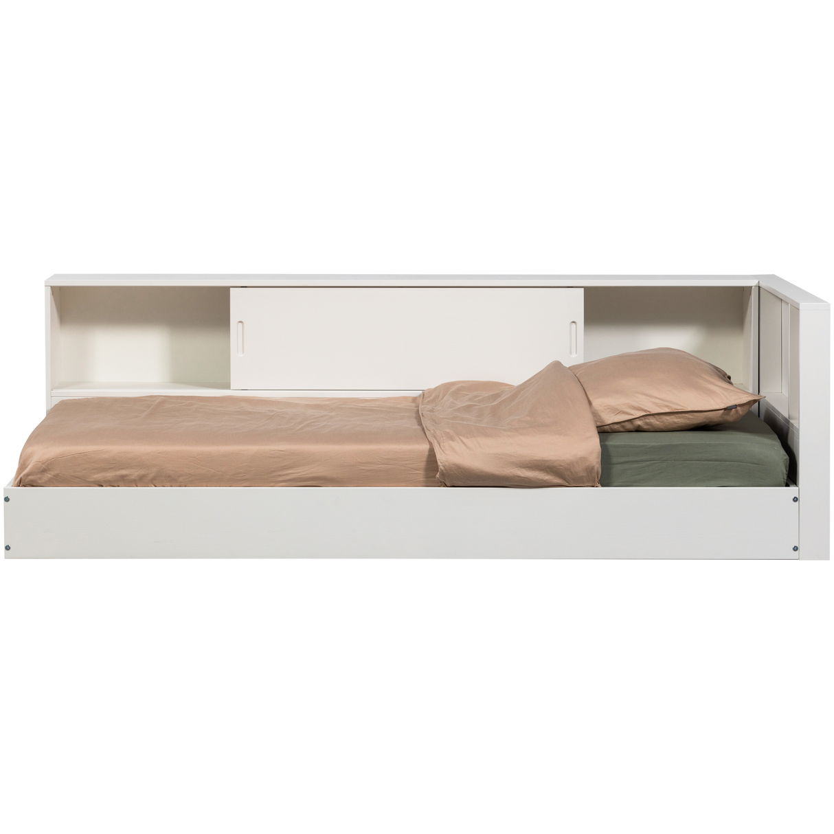 Carter Hoekbed Links/Rechts Grenen Wit [Fsc]
