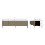 Gunnar Tv Meubel 154 Cm Grenen Matzwart [Fsc]