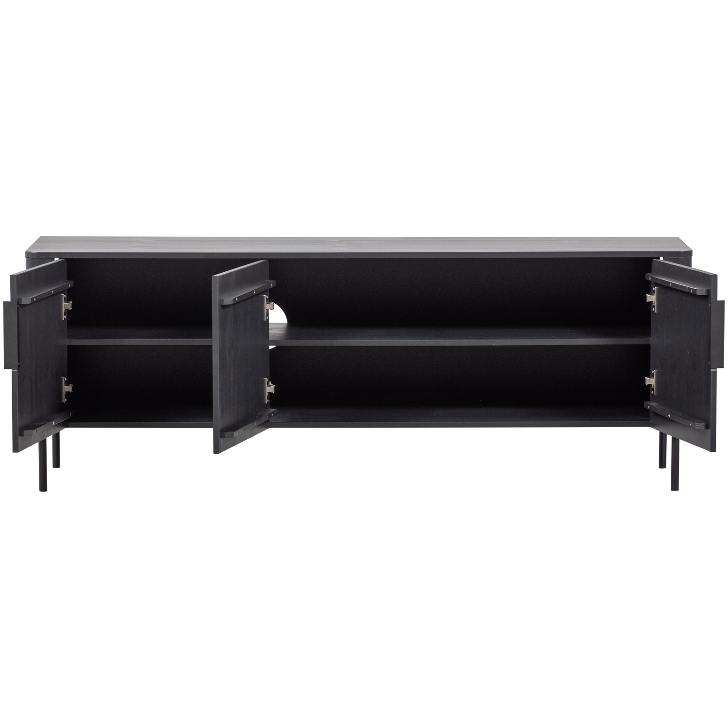 Gunnar Tv Meubel 154 Cm Grenen Matzwart [Fsc]