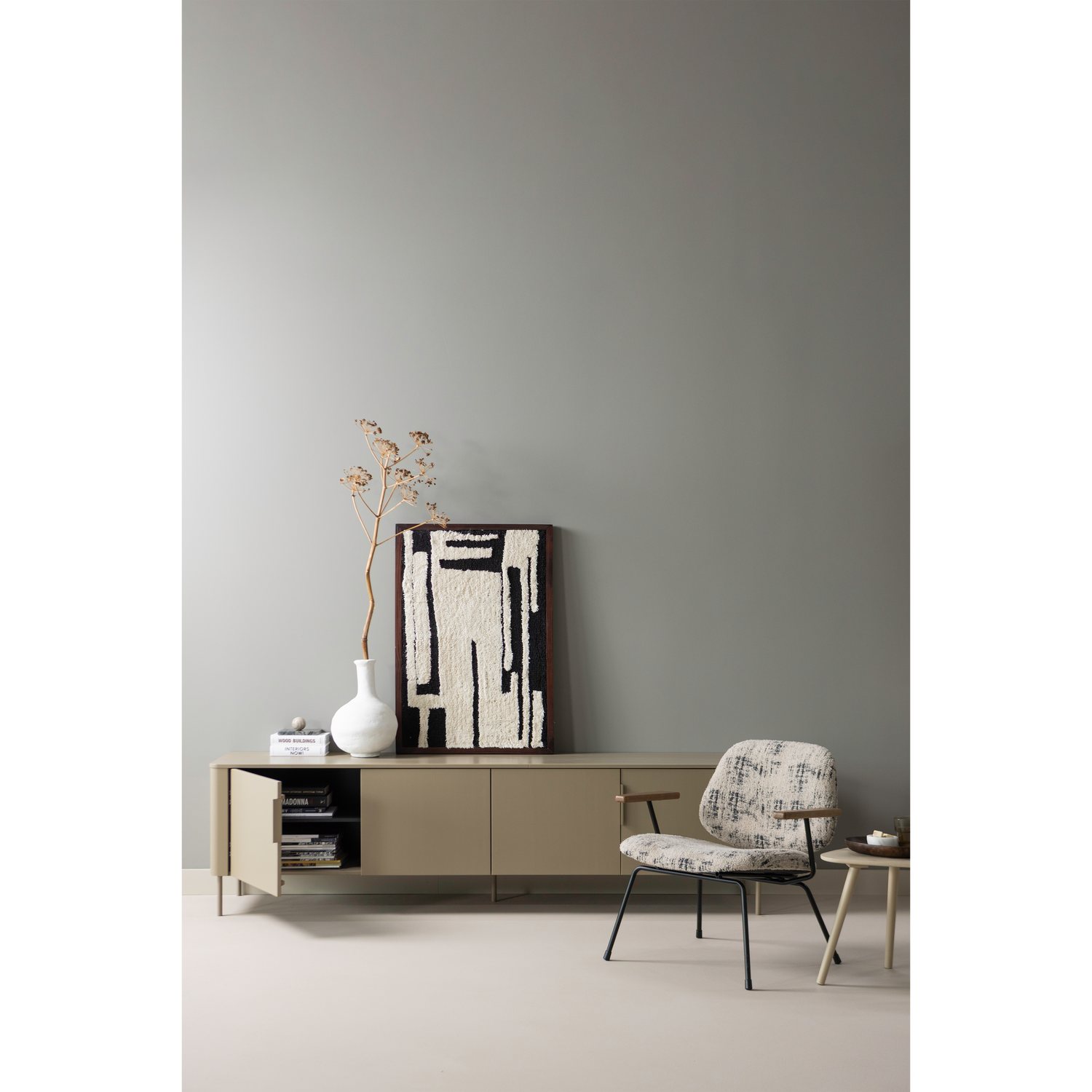 Aure Fauteuil Chenille Beige/Zwart