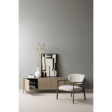 Udar Fauteuil Naturel Met Houten Frame Donkerbruin