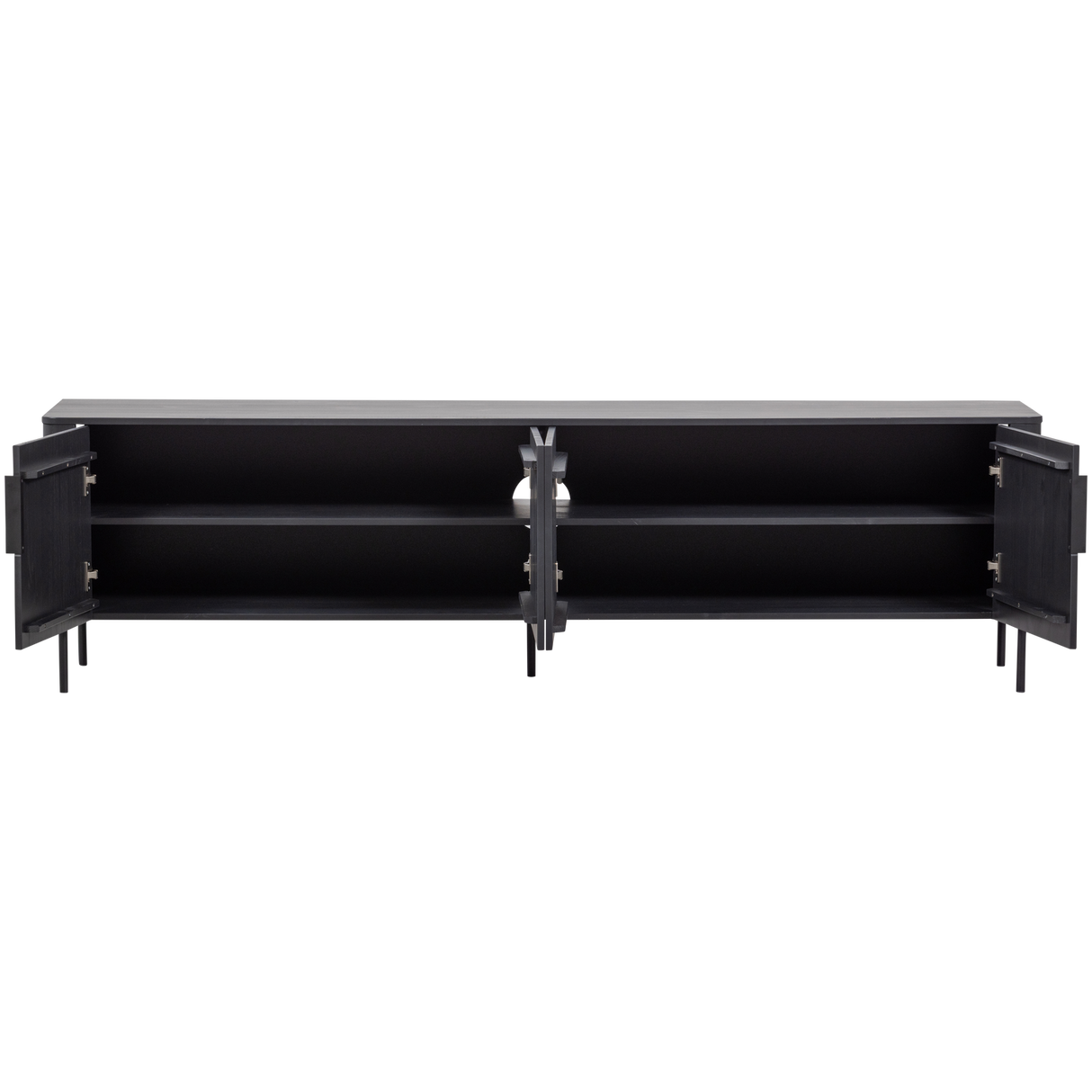 Gunnar Tv Meubel 200 Cm Grenen Matzwart [Fsc]