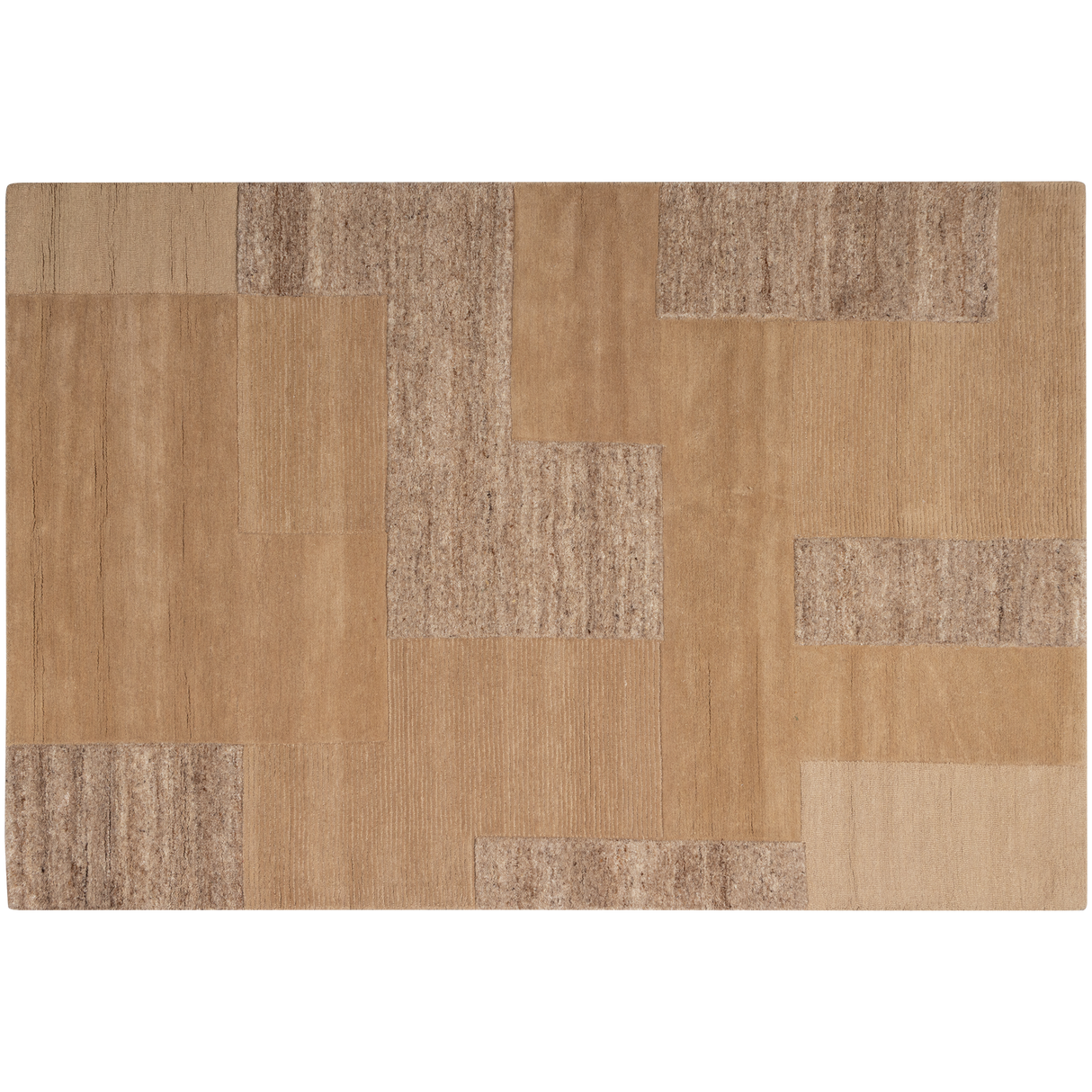 Noven Handgeweven Vloerkleed Wol/Katoen Zand 170x240 Cm