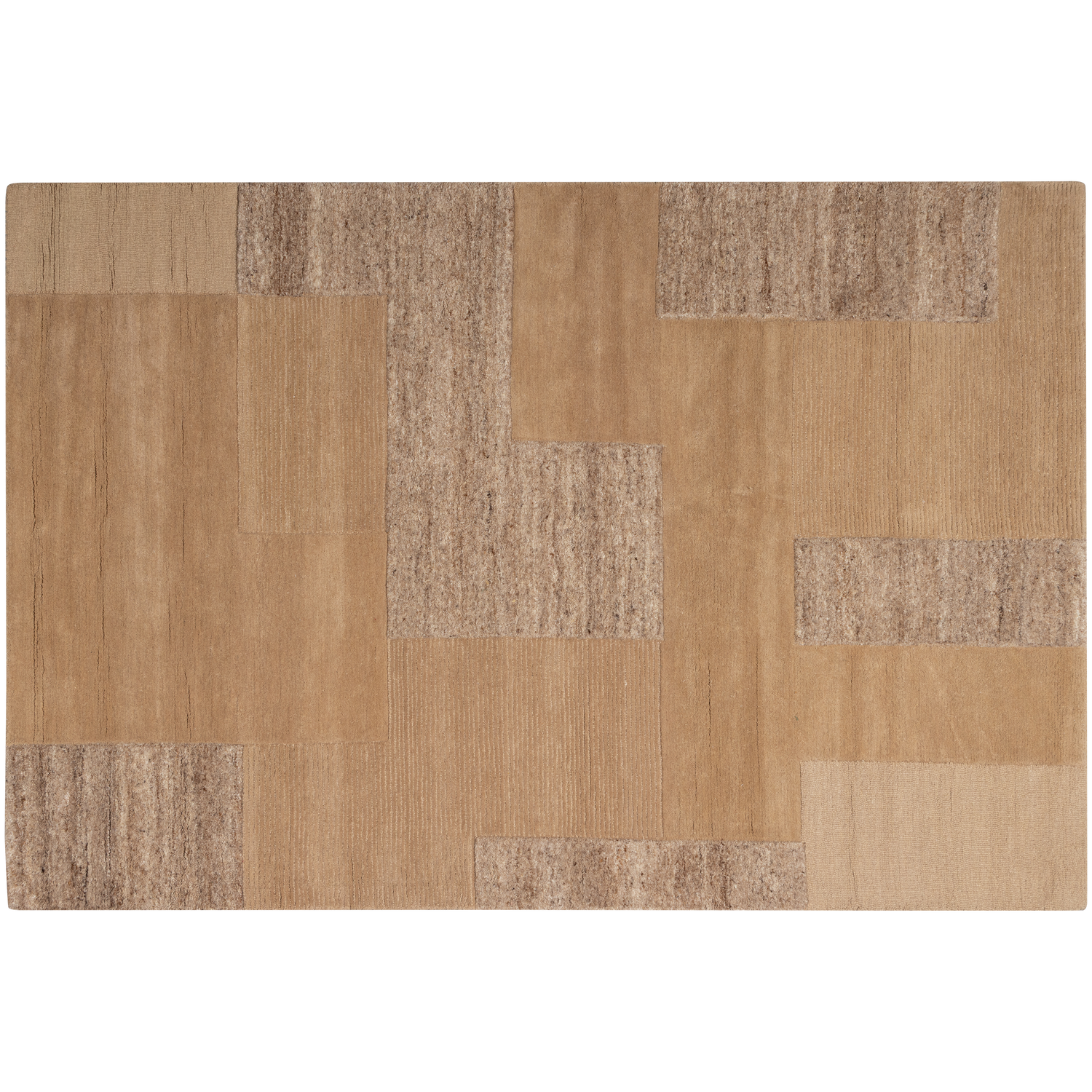Noven Handgeweven Vloerkleed Wol/Katoen Zand 170x240 Cm
