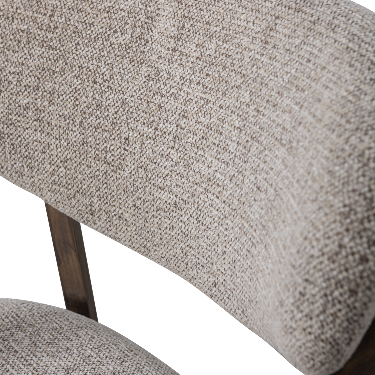 Udar Fauteuil Naturel Met Houten Frame Donkerbruin