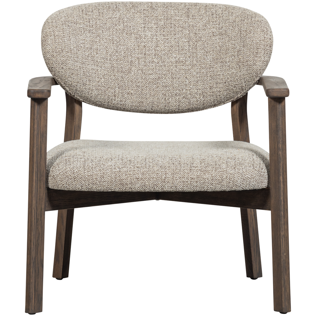 Udar Fauteuil Naturel Met Houten Frame Donkerbruin