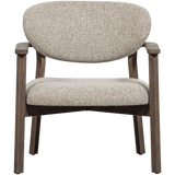 Udar Fauteuil Naturel Met Houten Frame Donkerbruin