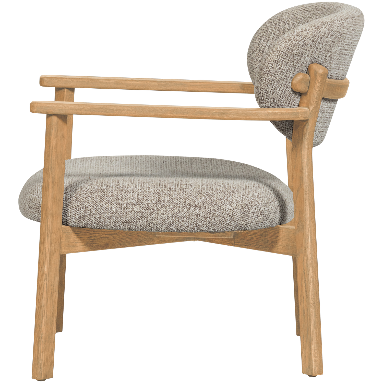 Udar Fauteuil Naturel Met Houten Frame Naturel