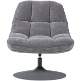 Elvi Draaifauteuil Chenille Structuur Lichtgrijs