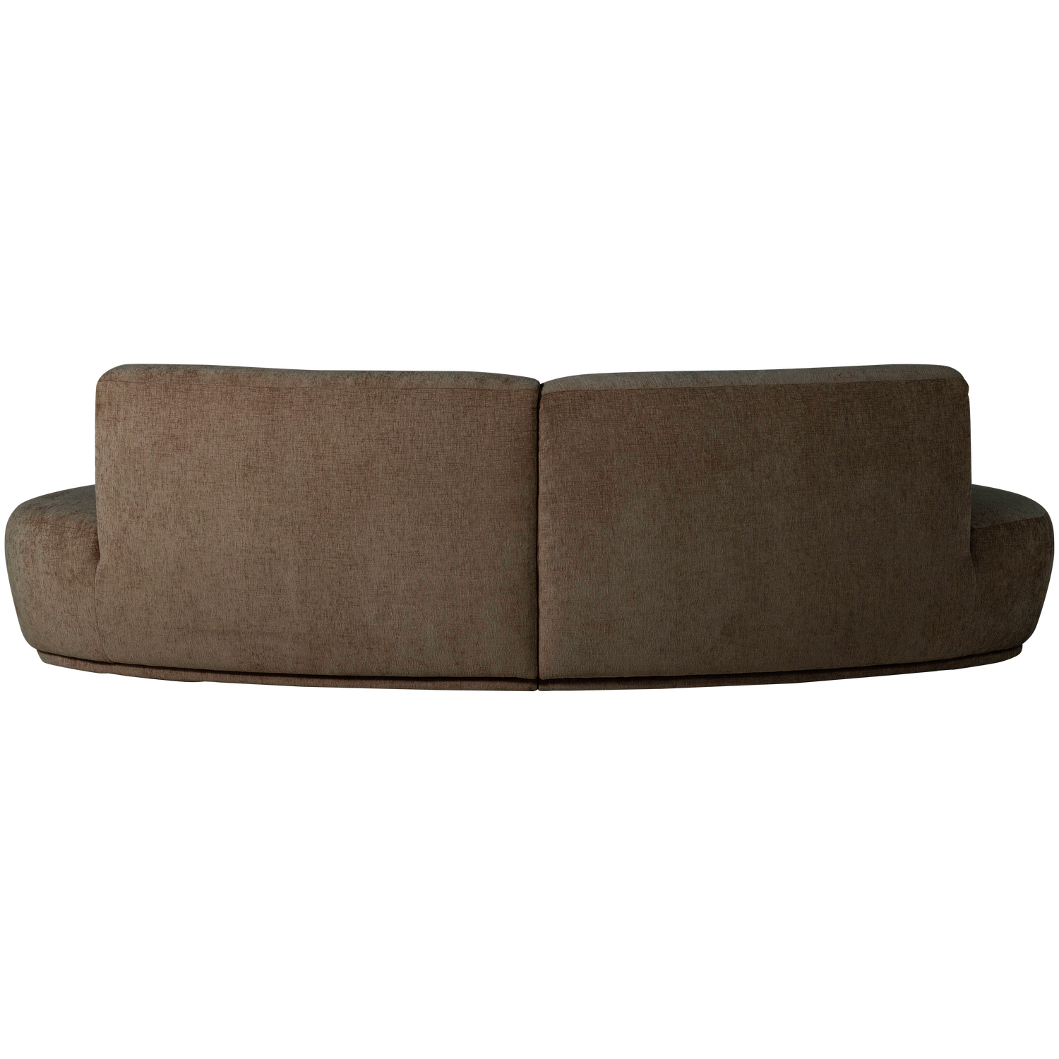 Batavier Half Ronde Bank 4 Zits Velvet Bruin Melange