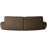 Batavier Half Ronde Bank 4 Zits Velvet Bruin Melange