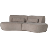 Batavier Half Ronde Bank 4 Zits Velvet Zand Melange