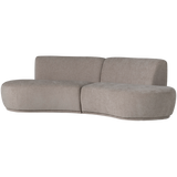 Batavier Half Ronde Bank 4 Zits Velvet Zand Melange