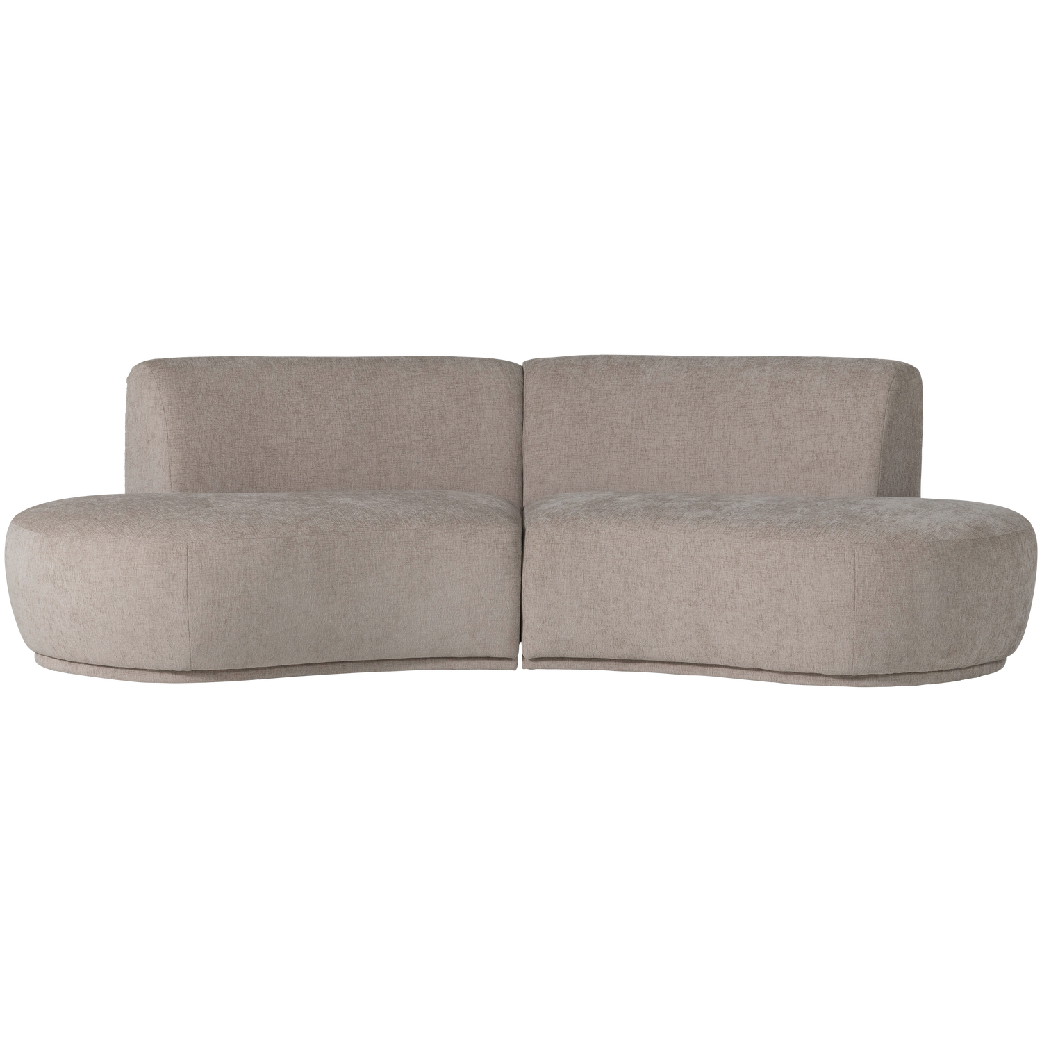 Batavier Half Ronde Bank 4 Zits Velvet Zand Melange