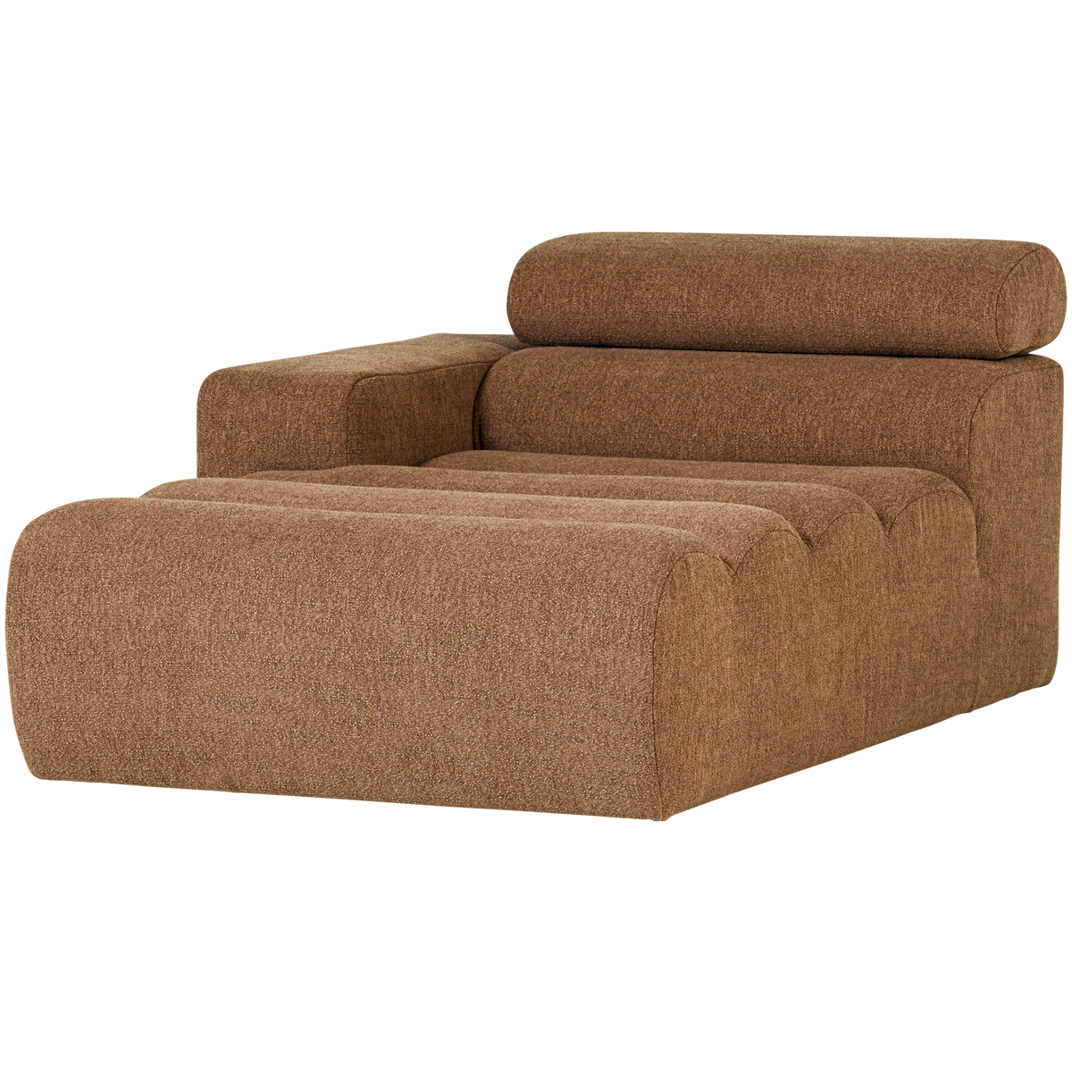 Novi Chaise Longue Element Arm Links Boucle Karamelbruin
