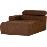 Novi Chaise Longue Element Arm Links Boucle Mokkabruin