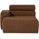 Novi Chaise Longue Element Arm Links Boucle Mokkabruin