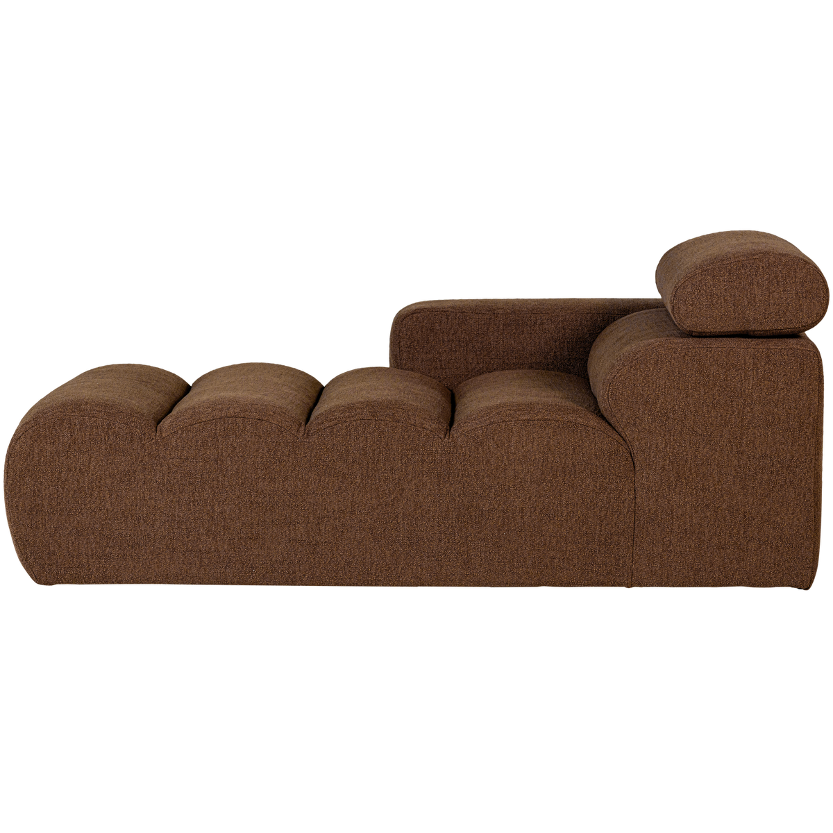 Novi Chaise Longue Element Arm Links Boucle Mokkabruin