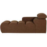 Novi Chaise Longue Element Arm Links Boucle Mokkabruin