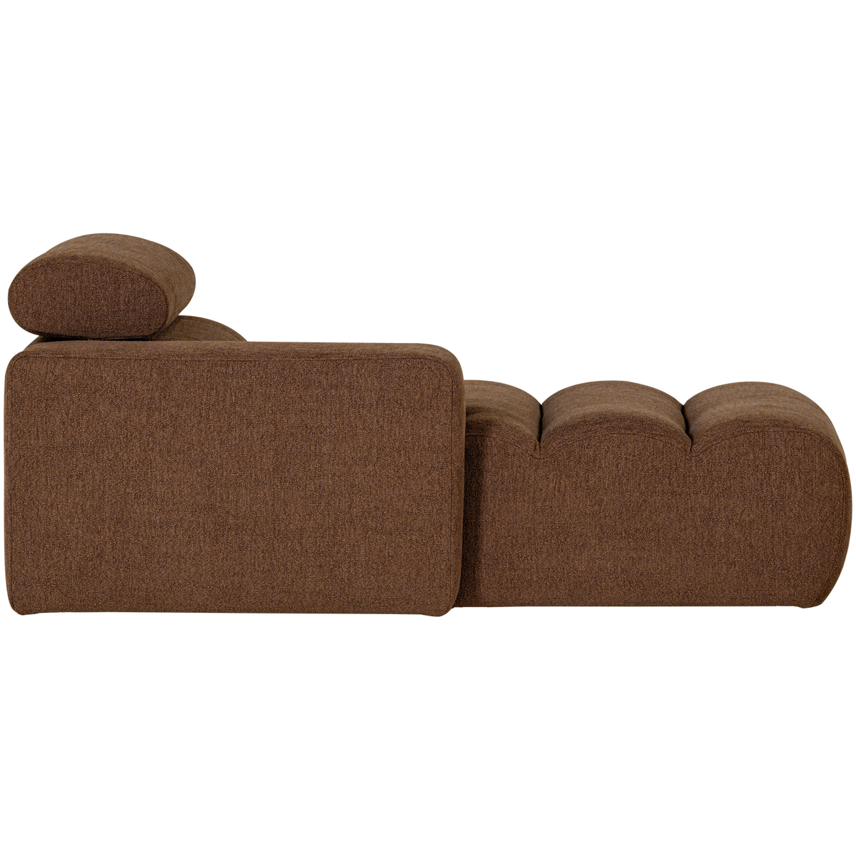 Novi Chaise Longue Element Arm Links Boucle Mokkabruin