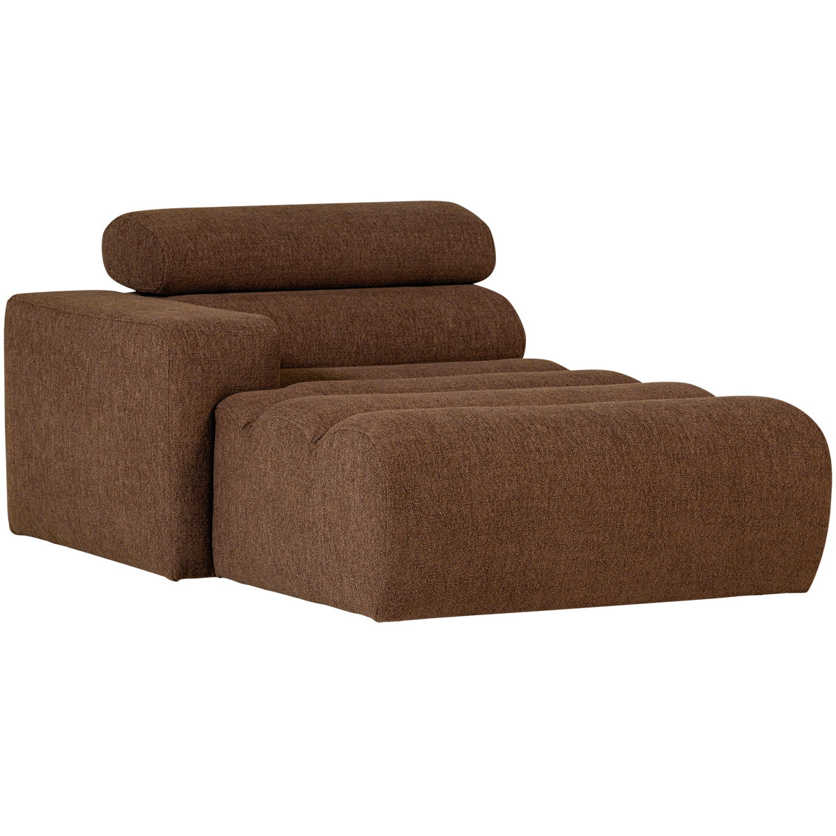Novi Chaise Longue Element Arm Links Boucle Mokkabruin