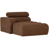 Novi Chaise Longue Element Arm Links Boucle Mokkabruin