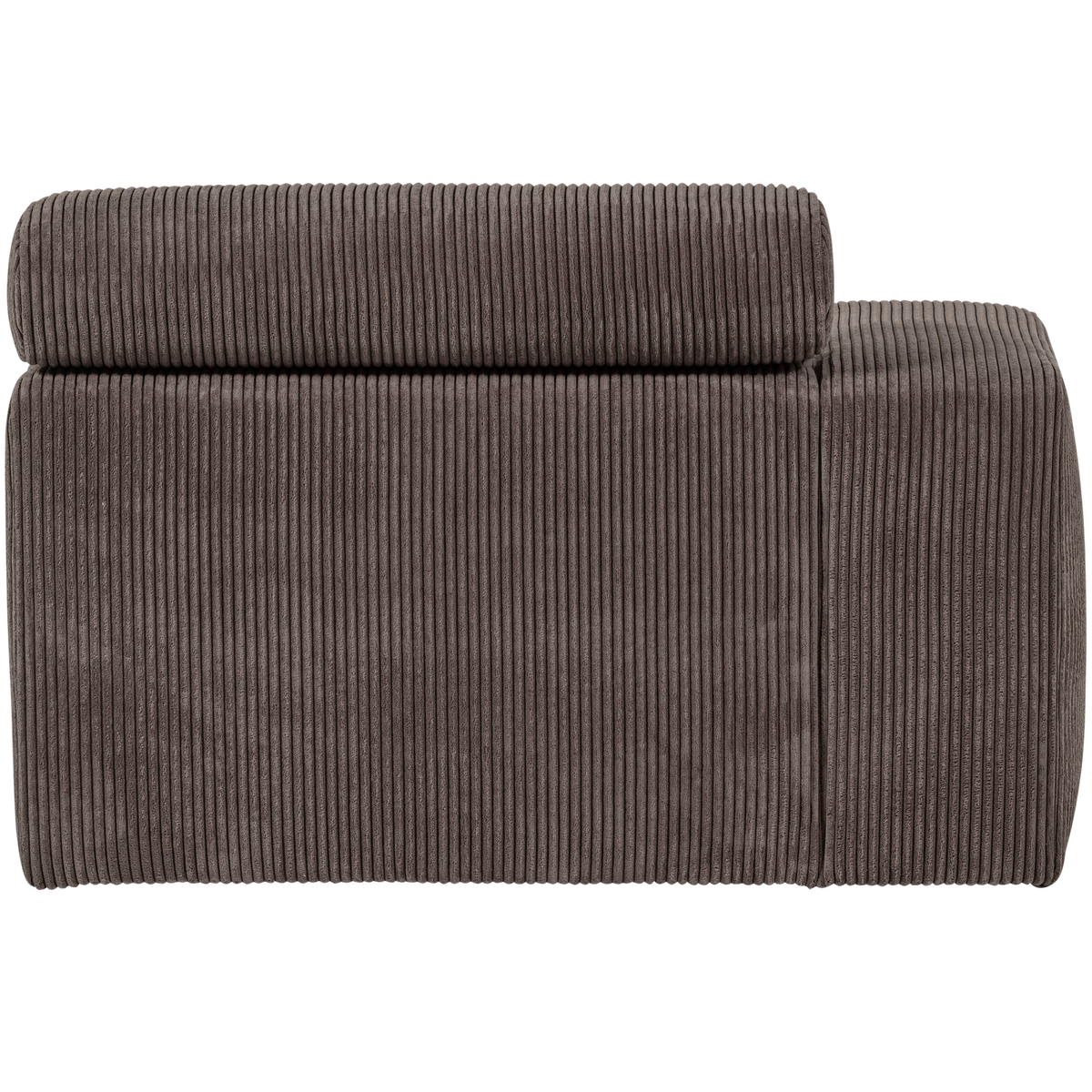 Novi Chaise Longue Element Arm Links Ribstof Grijsbruin