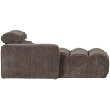 Novi Chaise Longue Element Arm Links Ribstof Grijsbruin