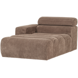 Novi Chaise Longue Element Arm Links Ribstof Taupe